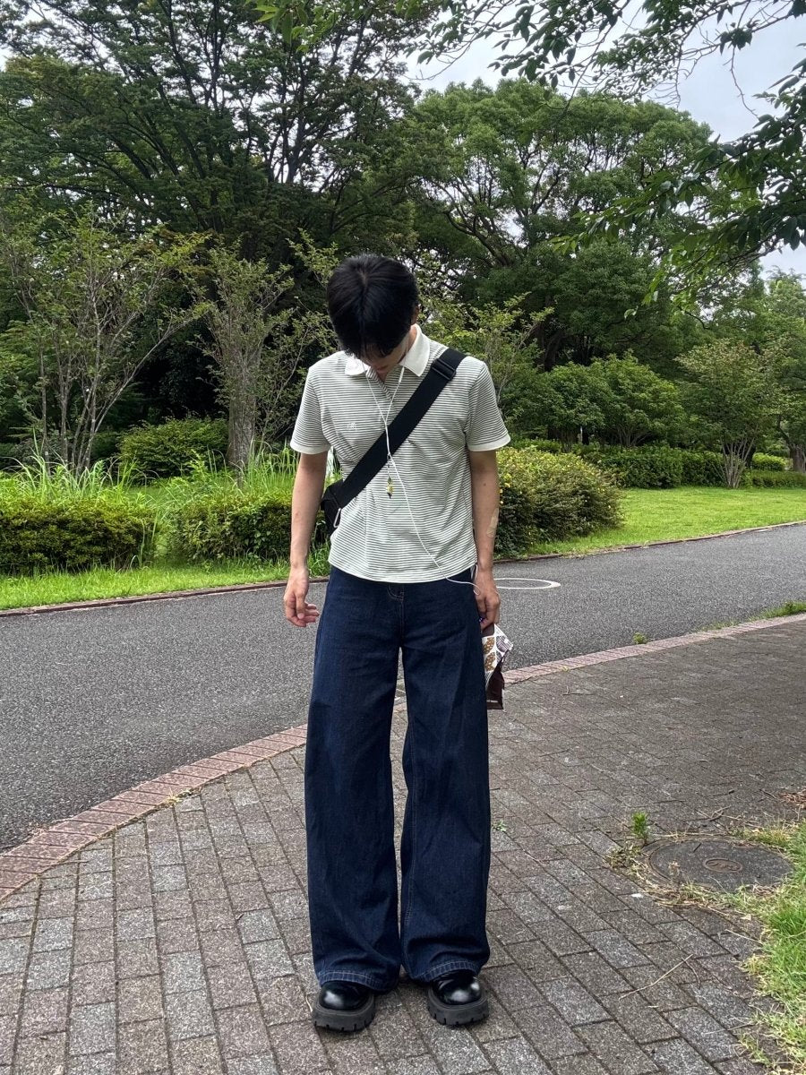 ワイドレッグクラシックカラーデニム