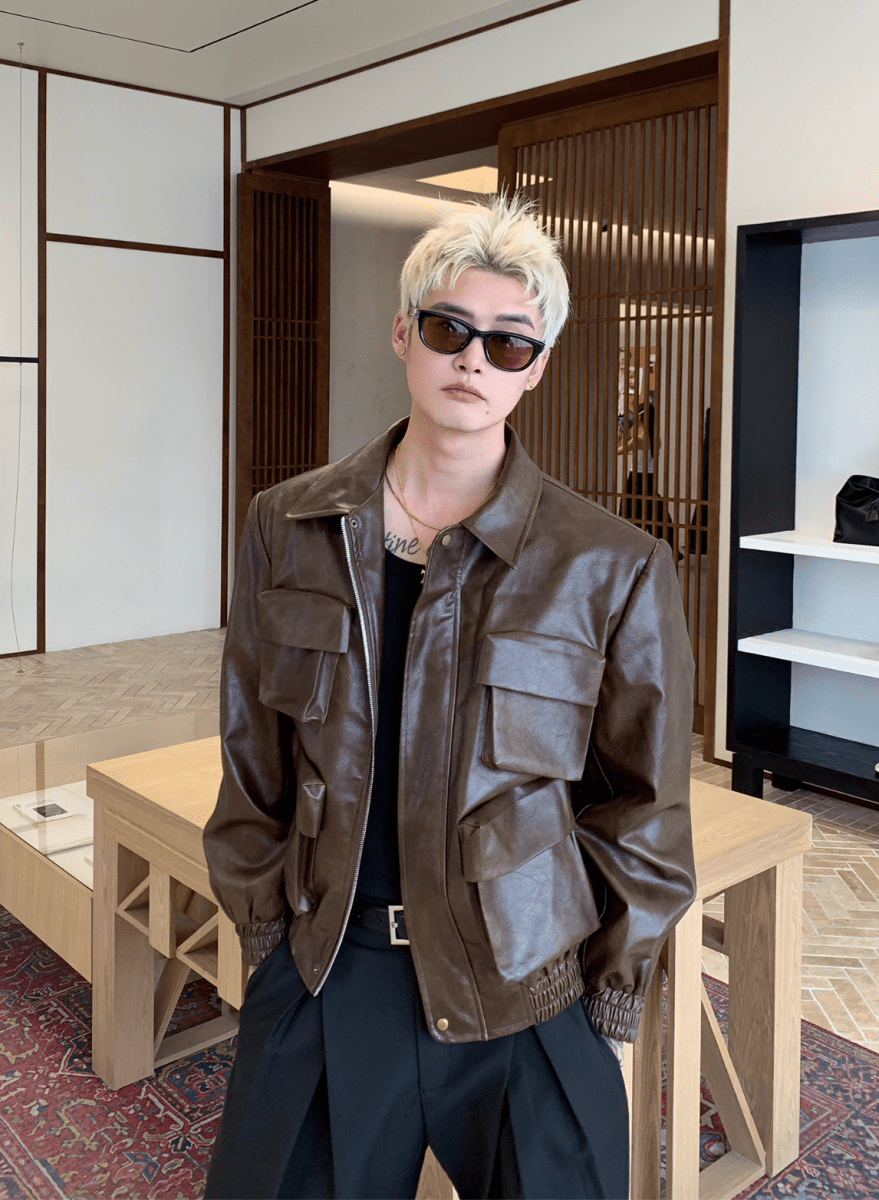 ミュートレザー ユーティリティブルゾン