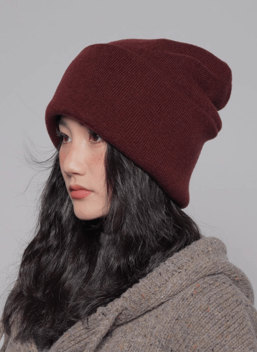 カシミヤブレンドスロウチニットビーニー