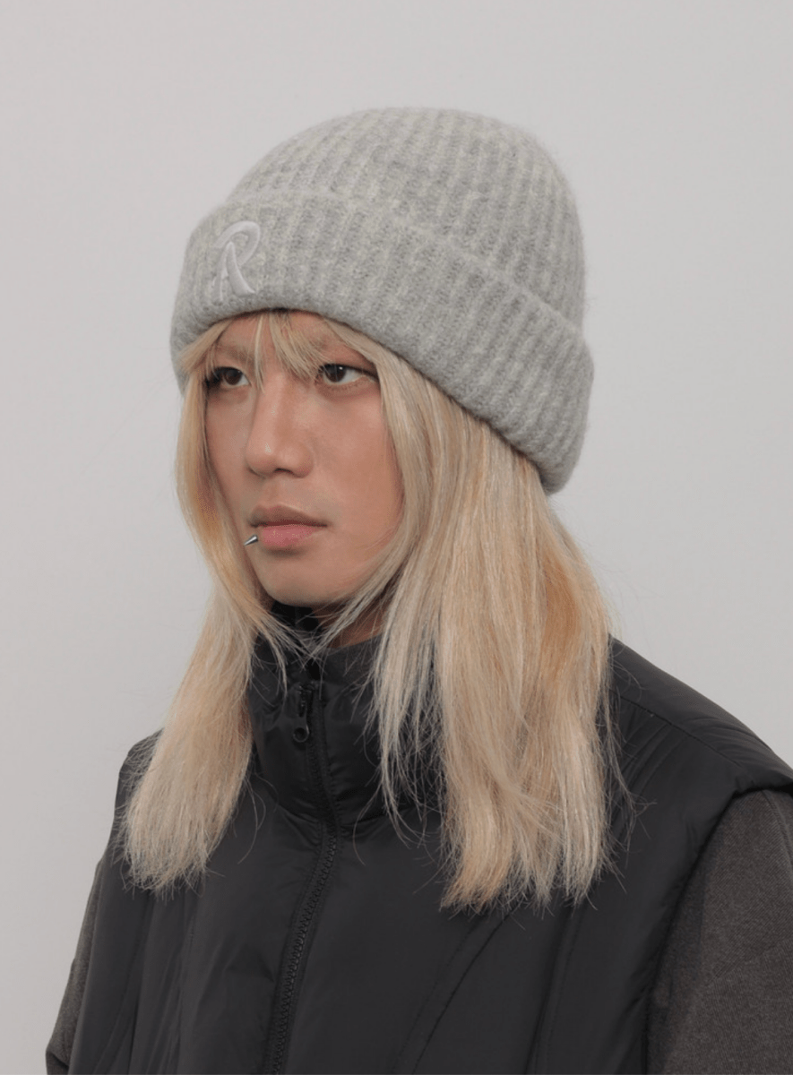 ウールブレンドボリュームニットビーニー