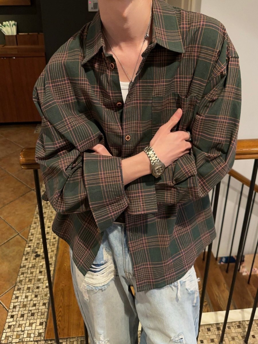 ヴィンテージライク チェックシャツ