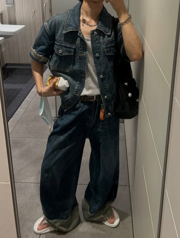 半袖デニムセットアップ トップス / パンツ